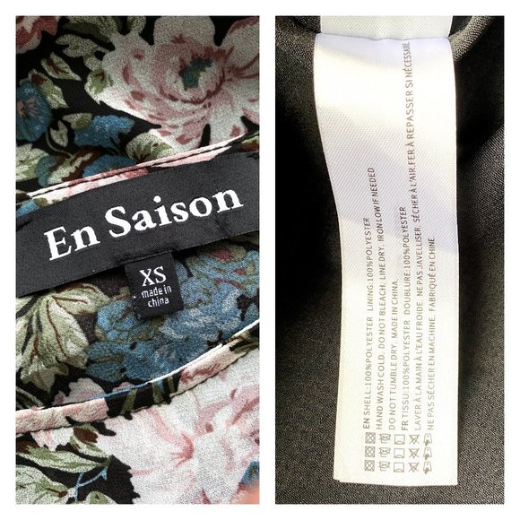 Floral Midi Dress w Long Sleeves Ruffled Dress Romantic Bohemian Flower Print XS - Picture 2 of 10